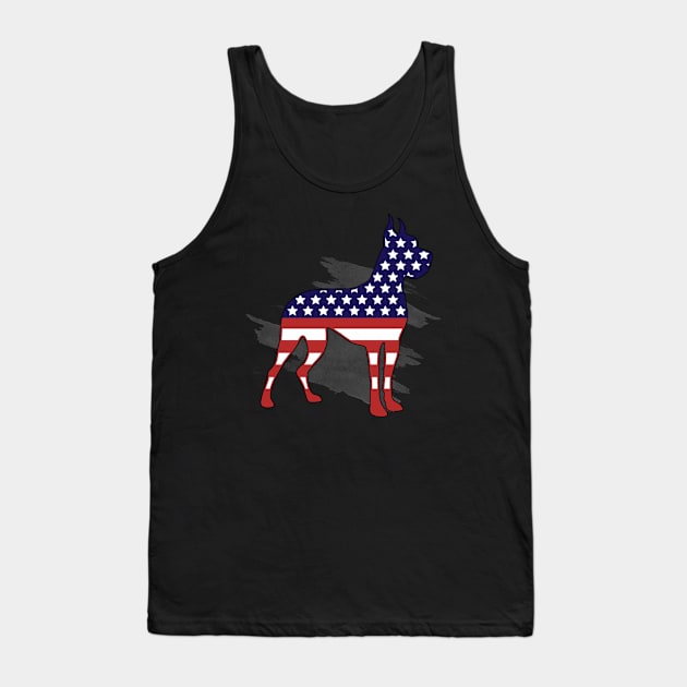 Dachshund 4th of July Patriotic American USA Flag Dog Gift Tank Top by Simpsonfft